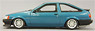 トヨタ カローラ レビン スポーツカスタム仕様 ブルーメタリック 1983年 井桁スポークホイール装着 (ミニカー)