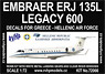 Embraer ERJ 135L Legacy 600 (Decals for Greece - Hellnic Air Force) (Plastic model)