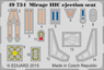 Mirage IIIC Injection Sheet for Eduard (Plastic model)