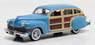 クライスラー タウン＆カントリー ワゴン 1942 ブルー (ミニカー)