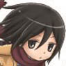 Kobutsuya Attack on Titan: Junior High Bin Character Holder 02. Mikasa (Anime Toy)