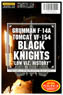 Grumman F-14A Tomcat VF-154 Black Knights `low viz. history` (Decal)
