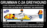 C-2A Greyhound (U.S. Navy VRC-40 Rawhides 50th Anniversary) Resin Conversion Kit (for Hasegawa E-2C Hawkeye) (Plastic model)