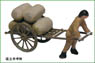 Two-wheeled Cart (with Doll & Luggage) (Unassembled Kit) (Model Train)