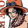 One Piece Projection Acrylic Key Ring Ace (Anime Toy)