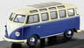 VW Type 2 1961 blue / white roof / gray sunroof (Diecast Car)