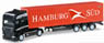 (N) DAF XF SSC Semi Trailer Container `Hamburg Sud` (Model Train)
