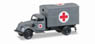 (HO) Ural Truck German Emergency Vehicle Red Cross (Model Train)