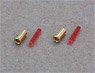 Old Passenger Car Taillight with Lens (D=1.0mm) (4-pair) (Model Train)