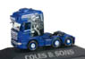 (HO) Scania R TL 6x2 Rigid Tractor `Coles & Sons Customs` (Model Train)