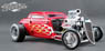 1934 Blown Altered Nitro Coupe HotRod - Red Metallic with Flames (Diecast Car)