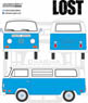 Hollywood - Lost (TV Series, 2004-10) - 1971 Volkswagen Type 2 (T2B) Bus (ミニカー)