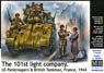 The 101st Light Company. US Paratroopers & British Tankman, France, 1944 (Plastic model)