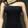 1/6 Slim Evening Dress Set: Black (Fashion Doll)