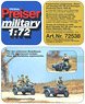 German Motorcycle Soldier (5 Figure) +Sidecar (2 cars) Ride Scene (Plastic model)