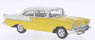 シボレー 150 2ドア セダン 1957 イエロー/ホワイト (ミニカー)