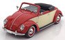 VW Beetle Cabrio Hebmueller 1949 Red/Creme (ミニカー)