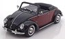VW Beetle Cabrio Hebmueller 1949 Black/Darkred (Diecast Car)