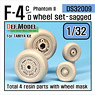 F-4C/D Phantom II Wheel Set-sagged (for Tamiya Kit) (Plastic model)