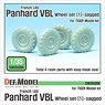 French LAV Panhard VBL Wheel Set (1)-sagged (for Tiger Model Kit) (Plastic model)