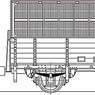 1/80(HO) J.N.R. Type TORA90000 Open Wagon (3/4 Basket Type) Two Car Set (2-Car Unassembled Kit) (Model Train)
