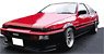 Toyota Sprinter Trueno 3Dr GT Apex (AE86) Red/Black (ミニカー)