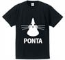 猫のぽんた フェイスTシャツ ブラック Sサイズ (キャラクターグッズ)