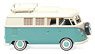 (HO) VW T1 Leisure Car Pastel Turquoise/Pearl White (Model Train)