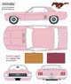 1967 Ford Mustang Coupe `Playboy PinkMustang` (ミニカー)