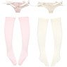 PNS See-through Pants & Socks II A Set (Pink,Cream) (Fashion Doll)