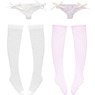 PNS See-through Pants & Socks II B Set (White,Lavender) (Fashion Doll)