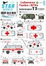 レバノンの戦車と装甲車両デカールセット ＃3 VW T3 救急車/バン デカールセット (デカール)