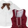 PNS Classic Girly Jumper Skirt Set (Red x Brown) (Fashion Doll)
