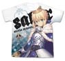 Fate/Grand Order アルトリア・ペンドラゴン フルグラフィックTシャツ WHITE M (キャラクターグッズ)