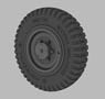 German Tire Wheel for Sd.kfz.221/222 Late Type (Plastic model)
