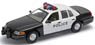 Ford Clown Victoria Patrol car(Black/White) (Diecast Car)