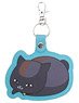 Natsume`s Book of Friends Leather Key Ring Black Nyanko : Blue (Anime Toy)