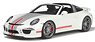 Porsche 911 Targa Techart (White/Red Line) (Diecast Car)