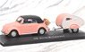 VW Beetle Soft Top with Camping Car Pink (Diecast Car)