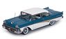 Ford Fairlane 500 Hardtop The Car That Went Around The World 1958 White/Silver Stone Blue (Diecast Car)