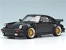 Porsche 930 Turbo 1988 Black/Gold Wheel (Diecast Car)