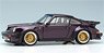 Porsche 930 turbo 1988 メタリックヴァイオレット (ゴールドホイール) (ミニカー)