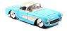 BTM 1957 Chevy Corvette Light Blue (Diecast Car)