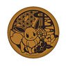 Pokemon Kirie Series Leather Mirror Eevee (Anime Toy)