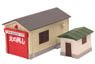 (Z) Z-Fookey Small House Set (Garage, Hut Set) (Gray) (Pre-colored Completed) (Model Train)