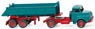 (HO) MAN Dump Truck Blue/Red (Model Train)