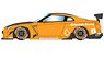 Rocket Bunny R35 GT-R オレンジ/カーボンボンネット・カーボンルーフ (ミニカー)