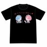 Re: Life in a Different World from Zero Ram & Rem Itterasshaimase T-shirt M (Anime Toy)