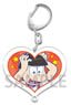 Osomatsu-san Heart Type Acrylic Key Ring Osomatsu (Anime Toy)