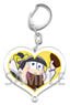 Osomatsu-san Heart Type Acrylic Key Ring Jyushimatsu (Anime Toy)